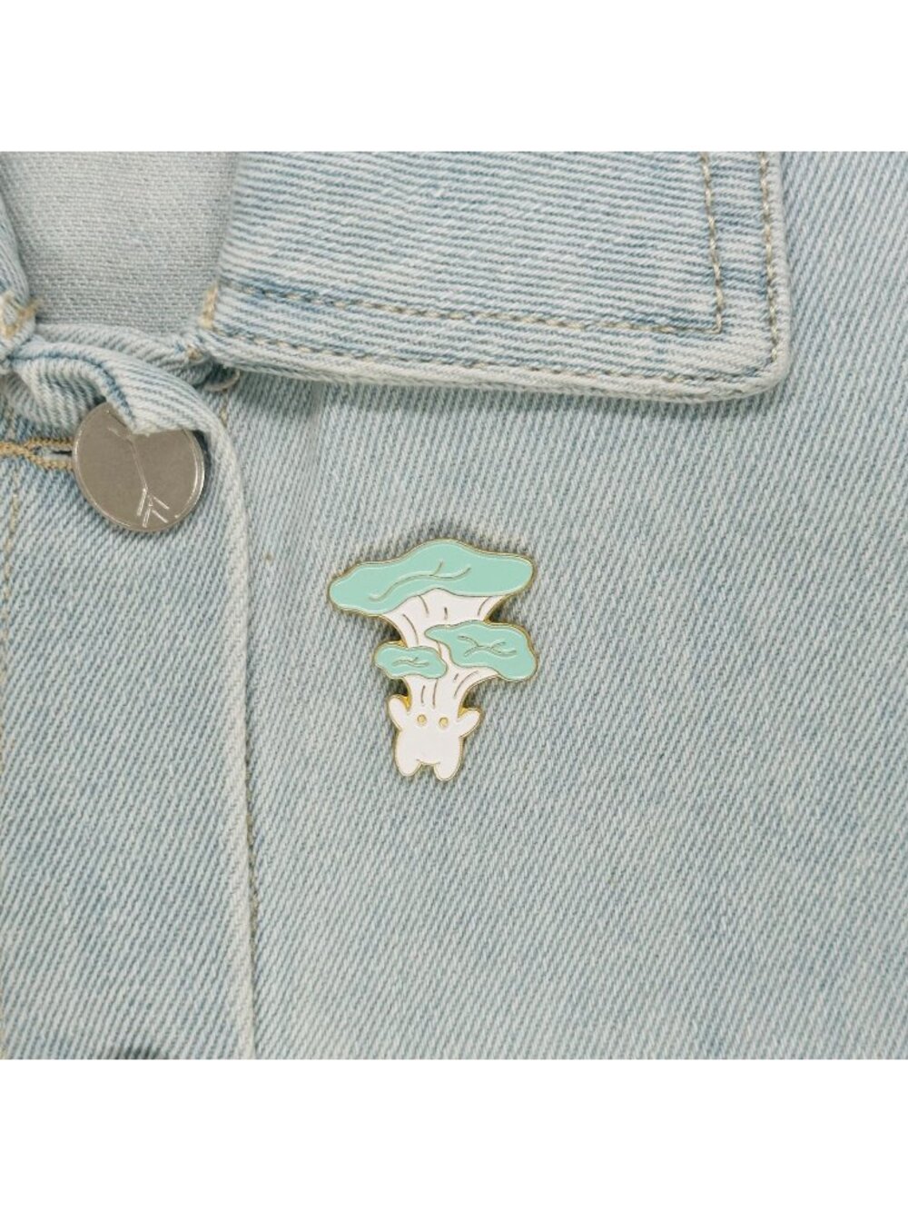 ☀️Enamel Pin Funny Cartoon Brooches Cute Humanoid Elf Mushroom Mint White☀️